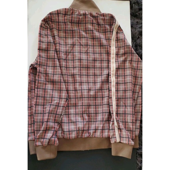 Jian Wang 2XL Men's Retro Plaid Striped Zip Up Pockets Jogger Style Track Suit - Picture 14 of 16